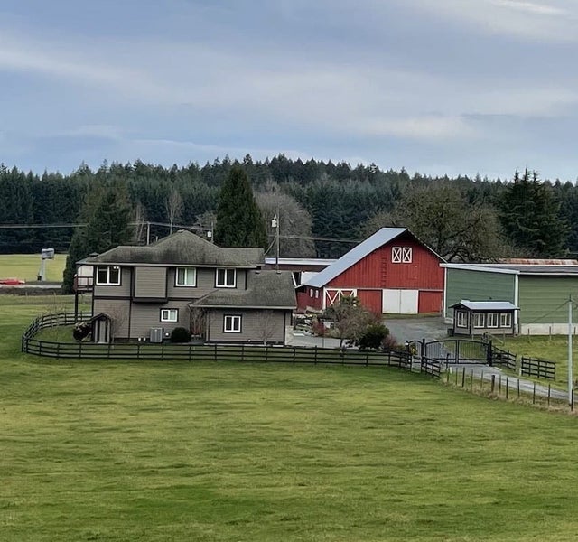 Overlooking a large farm